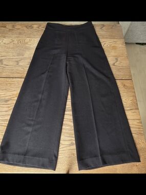 Zara Black Wide-Leg Trousers